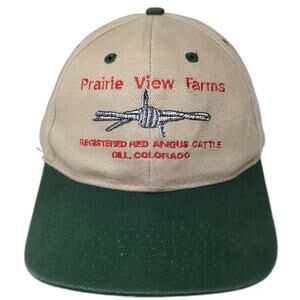 Toppers Snapback Beige Green One Size Prairie View Farms Red Angus Cattle Hat